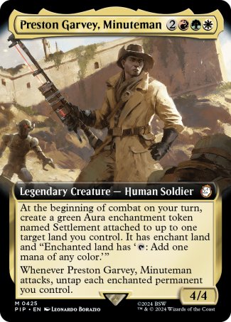 (425) Magic The Gathering Universes Beyond: Fallout: Extras Single: Preston Garvey, Minuteman (V.1)  Holo Mythic