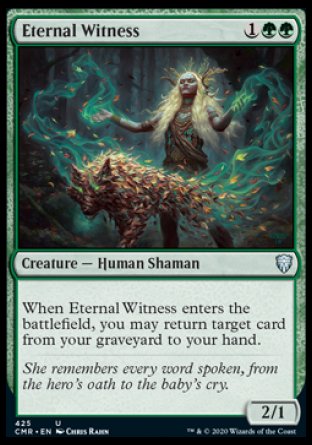 (425/361) Magic The Gathering Commander Legends: Extras Single: Eternal Witness  Uncommon