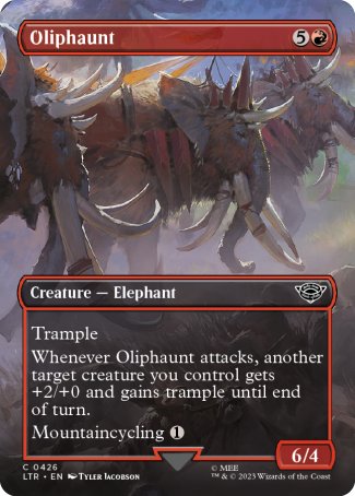(426) Magic The Gathering The Lord of the Rings: Tales of Middle-earth: Extras Single: Oliphaunt Holo Common