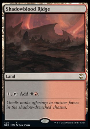 (426) Magic The Gathering Commander: Streets of New Capenna Single: Shadowblood Ridge  Rare