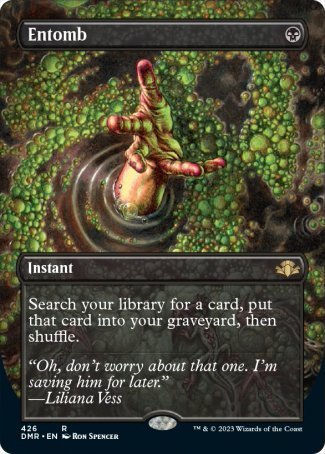 (426) Magic The Gathering Dominaria Remastered: Extras Single: Entomb (V.2)  Rare