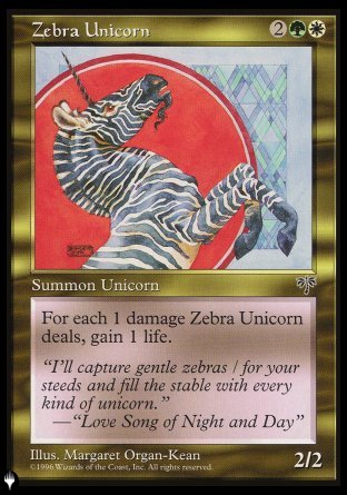 (290) Magic The Gathering The List Single: Zebra Unicorn  Uncommon