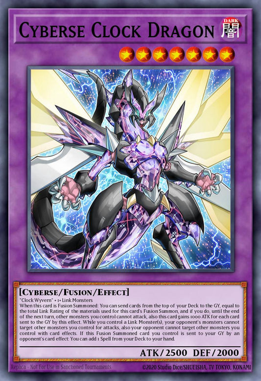 (180) YuGiOh TCG MP19: 2019 Gold Sarcophagus Tin Mega Pack Single: Cyberse Clock Dragon  Rare