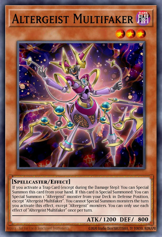 (009) YuGiOh TCG MP19: 2019 Gold Sarcophagus Tin Mega Pack Single: Altergeist Multifaker  Secret Rare