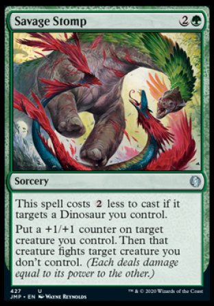 (427) Magic The Gathering Jumpstart Single: Savage Stomp  Uncommon