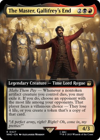 (427) Magic The Gathering Universes Beyond: Doctor Who: Extras Single: The Master, Gallifrey's End (V.1) Holo Rare