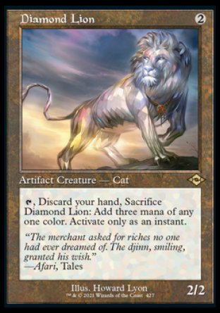 (427) Magic The Gathering Modern Horizons 2: Extras Single: Diamond Lion (V.1) Holo Rare