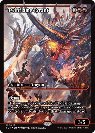 (427) Magic The Gathering Magic: The Gathering Foundations: Extras Single: Twinflame Tyrant (V.3)  Mythic