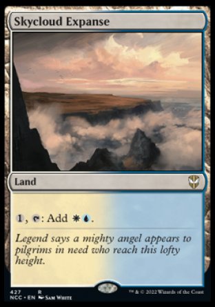 (427) Magic The Gathering Commander: Streets of New Capenna Single: Skycloud Expanse  Rare