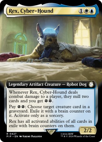 (427) Magic The Gathering Universes Beyond: Fallout: Extras Single: Rex, Cyber-Hound (V.1)  Rare