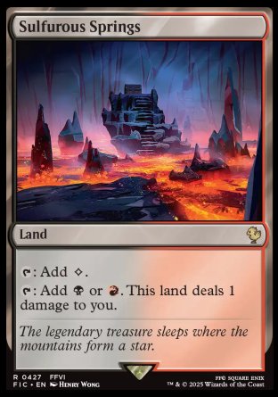 (427) Magic The Gathering Commander: Magic: The Gathering - FINAL FANTASY Single: Sulfurous Springs  Rare