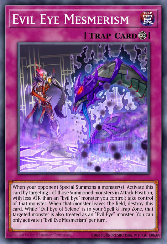 (243) YuGiOh TCG MP20: 2020 Tin of Lost Memories Mega Pack Single: Evil Eye Mesmerism  Super Rare
