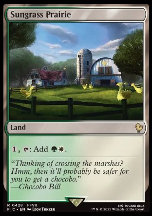 (428) Magic The Gathering Commander: Magic: The Gathering - FINAL FANTASY Single: Sungrass Prairie  Rare