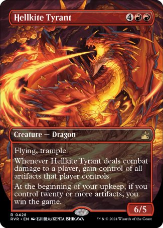 (428) Magic The Gathering Ravnica Remastered: Extras Single: Hellkite Tyrant (V.2)  Rare