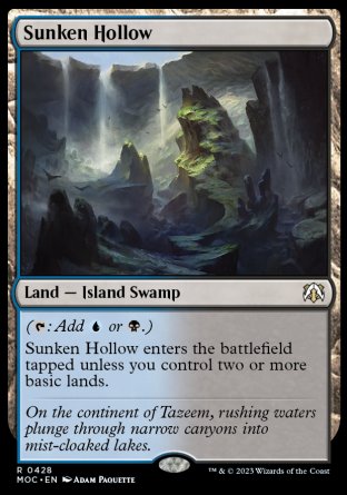 (428) Magic The Gathering Commander: March of the Machine Single: Sunken Hollow  Rare
