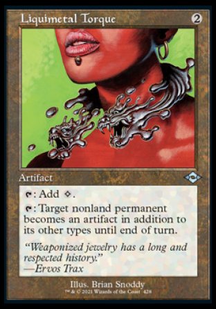 (428) Magic The Gathering Modern Horizons 2: Extras Single: Liquimetal Torque (V.2) Holo Uncommon