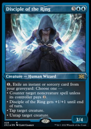 (428) Magic The Gathering Double Masters 2022: Extras Single: Disciple of the Ring Holo Rare