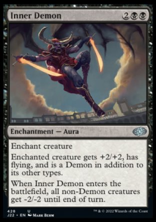 (428) Magic The Gathering Jumpstart 2022 Single: Inner Demon  Uncommon