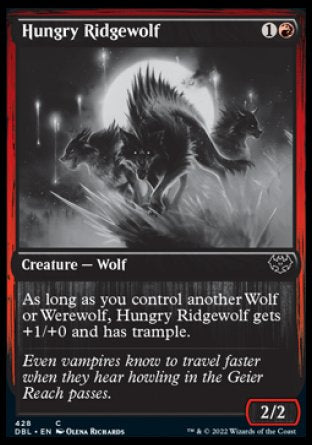 (428) Magic The Gathering Innistrad: Double Feature Single: Hungry Ridgewolf  Common