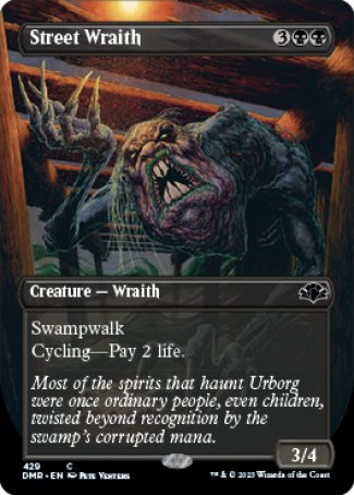 (429) Magic The Gathering Dominaria Remastered: Extras Single: Street Wraith (V.2)  Common