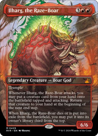 (429) Magic The Gathering Ravnica Remastered: Extras Single: Ilharg, the Raze-Boar (V.2)  Holo Mythic