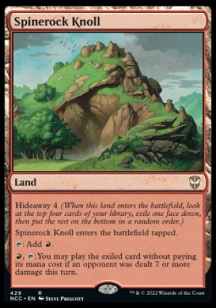 (429) Magic The Gathering Commander: Streets of New Capenna Single: Spinerock Knoll  Rare