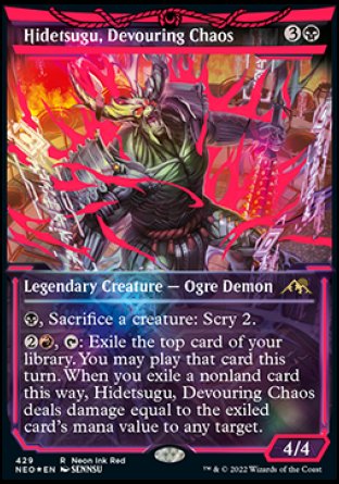 (429) Magic The Gathering Kamigawa: Neon Dynasty: Extras Single: Hidetsugu, Devouring Chaos (V.3) Holo Rare