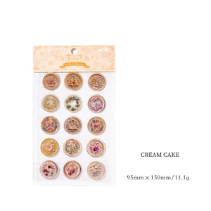 Decorative Stickers: 3D Sealing Wax: Cream Cake