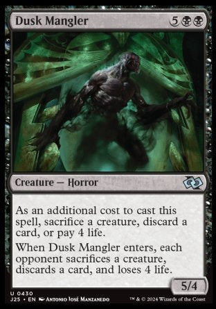(430) Magic The Gathering Foundations Jumpstart Single: Dusk Mangler  Uncommon