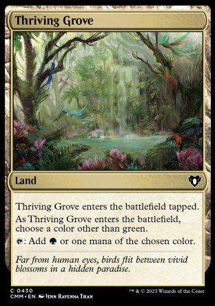(430) Magic The Gathering Commander Masters Single: Thriving Grove Holo Common