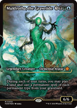 (430) Magic The Gathering Magic: The Gathering Foundations: Extras Single: Muldrotha, the Gravetide (V.1)  Mythic