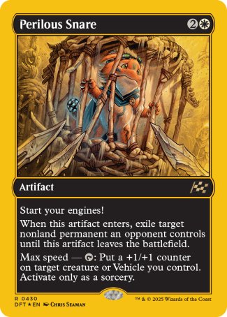 (430) Magic The Gathering Aetherdrift: First-Place Single: Perilous Snare  Rare