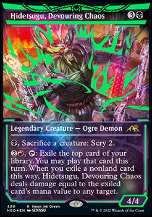 (430) Magic The Gathering Kamigawa: Neon Dynasty: Extras Single: Hidetsugu, Devouring Chaos (V.4) Holo Rare