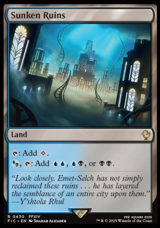 (430) Magic The Gathering Commander: Magic: The Gathering - FINAL FANTASY: Collector's Edition Single: Sunken Ruins Holo Rare