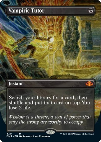 (430) Magic The Gathering Dominaria Remastered: Extras Single: Vampiric Tutor (V.2)  Mythic