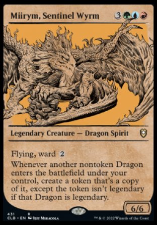 (431) Magic The Gathering Commander Legends: Battle for Baldur's Gate: Extras Single: Miirym, Sentinel Wyrm (V.2)  Rare