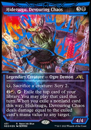 (431) Magic The Gathering Kamigawa: Neon Dynasty: Extras Single: Hidetsugu, Devouring Chaos (V.5) Holo Rare