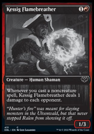 (431) Magic The Gathering Innistrad: Double Feature Single: Kessig Flamebreather Holo Common