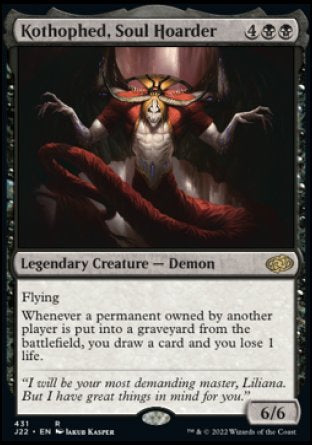 (431) Magic The Gathering Jumpstart 2022 Single: Kothophed, Soul Hoarder  Rare