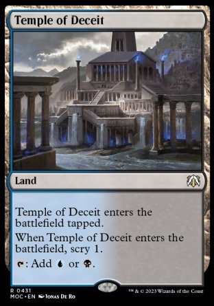 (431) Magic The Gathering Commander: March of the Machine Single: Temple of Deceit  Rare