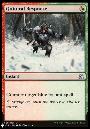 (056) Magic The Gathering The List Single: Guttural Response  Uncommon