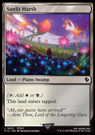(431) Magic The Gathering Commander: Magic: The Gathering - FINAL FANTASY Single: Sunlit Marsh  Common