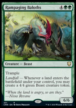 (431/361) Magic The Gathering Commander Legends: Extras Single: Rampaging Baloths  Rare