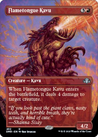 (432) Magic The Gathering Dominaria Remastered: Extras Single: Flametongue Kavu (V.2)  Uncommon