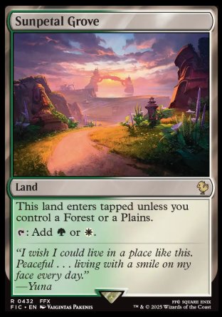 (432) Magic The Gathering Commander: Magic: The Gathering - FINAL FANTASY: Collector's Edition Single: Sunpetal Grove Holo Rare