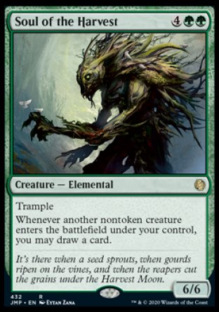 (432) Magic The Gathering Jumpstart Single: Soul of the Harvest  Rare