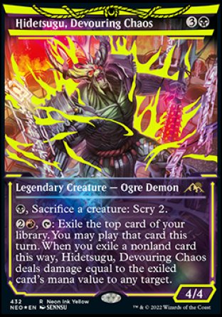 (432) Magic The Gathering Kamigawa: Neon Dynasty: Extras Single: Hidetsugu, Devouring Chaos (V.6) Holo Rare