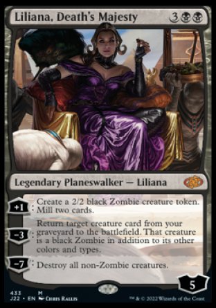 (433) Magic The Gathering Jumpstart 2022 Single: Liliana, Death's Majesty  Mythic