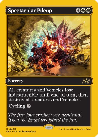 (433) Magic The Gathering Aetherdrift: First-Place Single: Spectacular Pileup  Rare