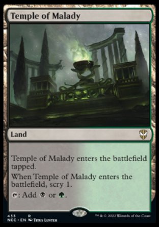 (433) Magic The Gathering Commander: Streets of New Capenna Single: Temple of Malady  Rare